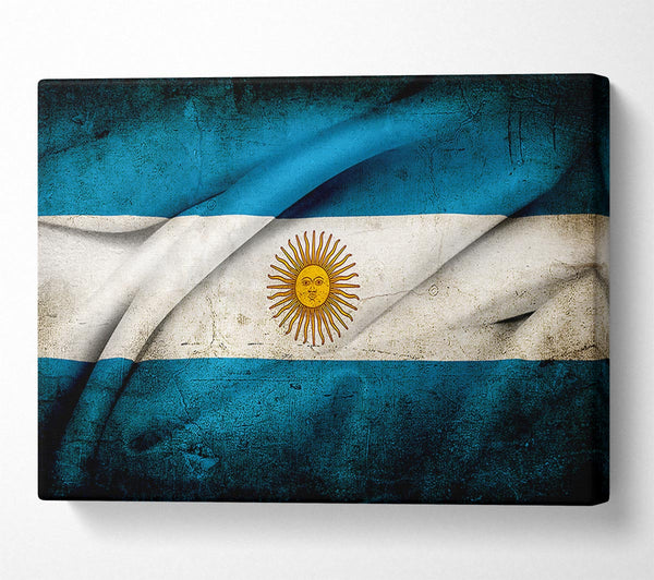  A Canvas Print of Argentina Sun Flag Canvas Wall Art