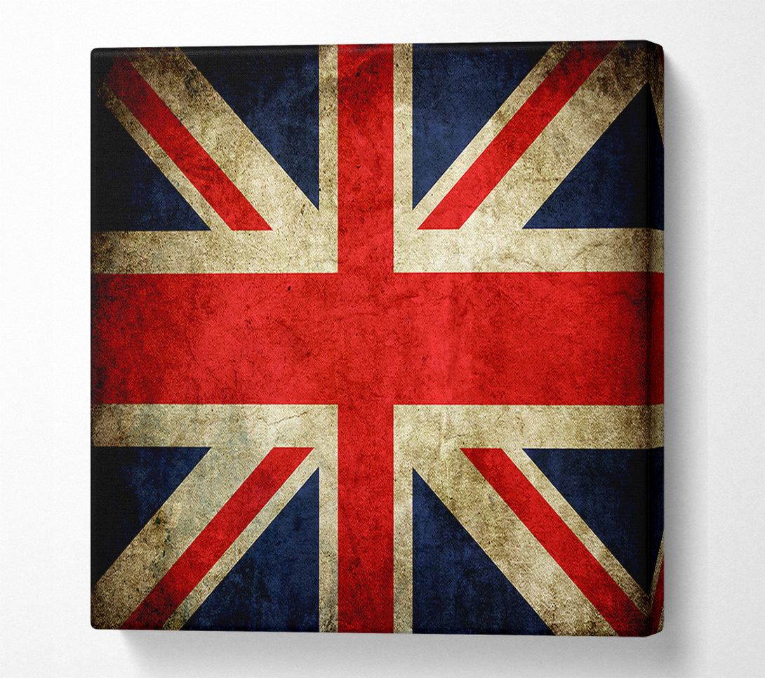  A Canvas Print of British Grunge Flag Canvas Print
