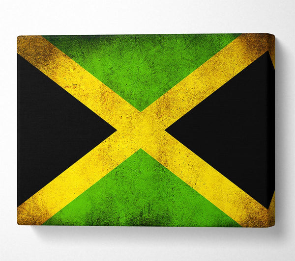  A Canvas Print of Jamaican Grunge Flag Canvas Art