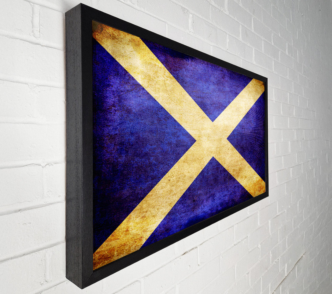  A Canvas Print of Scottish Grunge Flag Canvas Art