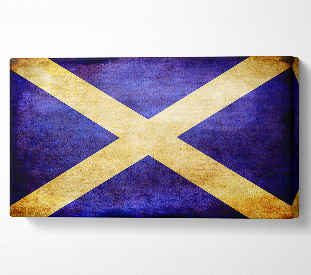  A Canvas Print of Scottish Grunge Flag Canvas Art