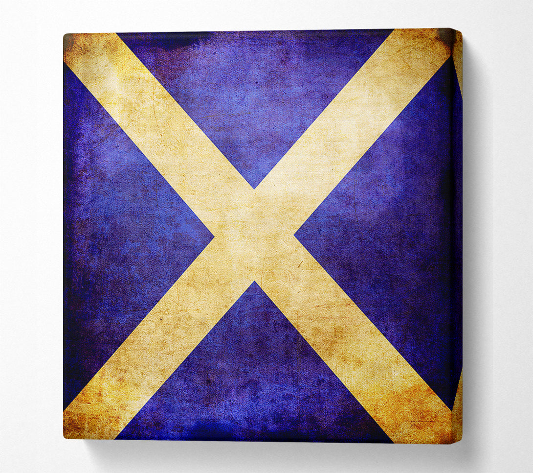  A Canvas Print of Scottish Grunge Flag Canvas Art