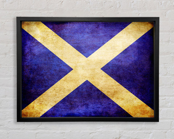 Scottish Grunge Flag Framed Print