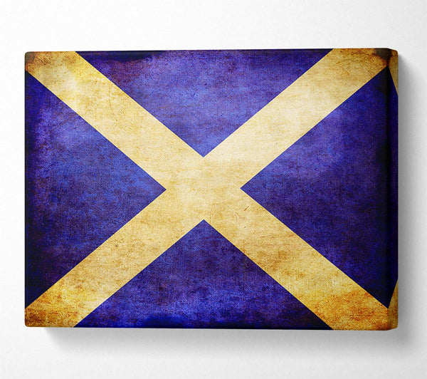  A Canvas Print of Scottish Grunge Flag Canvas Art