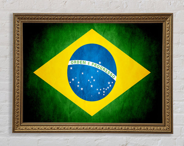 Brazillian Flag Framed Print
