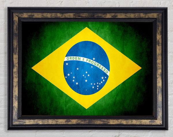 Brazillian Flag Framed Print