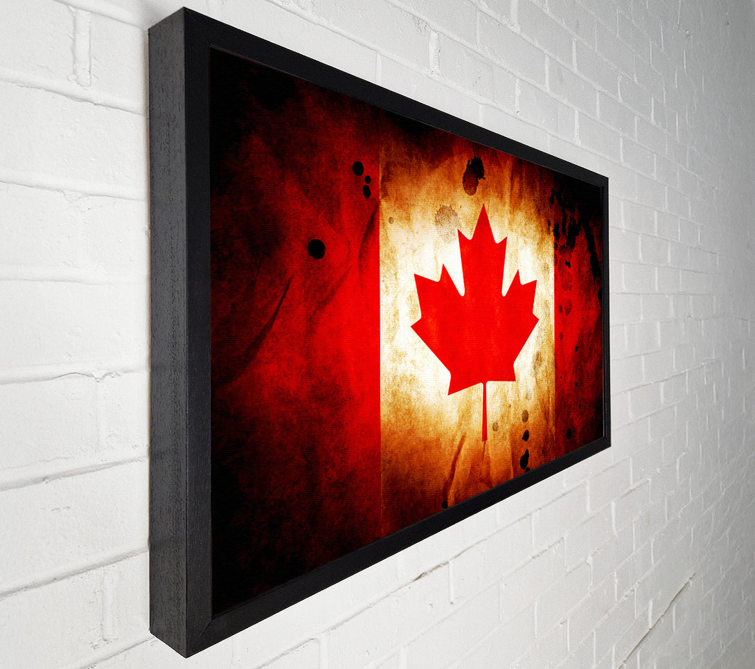  A Canvas Print of Canadian Flag Grunge Canvas Art