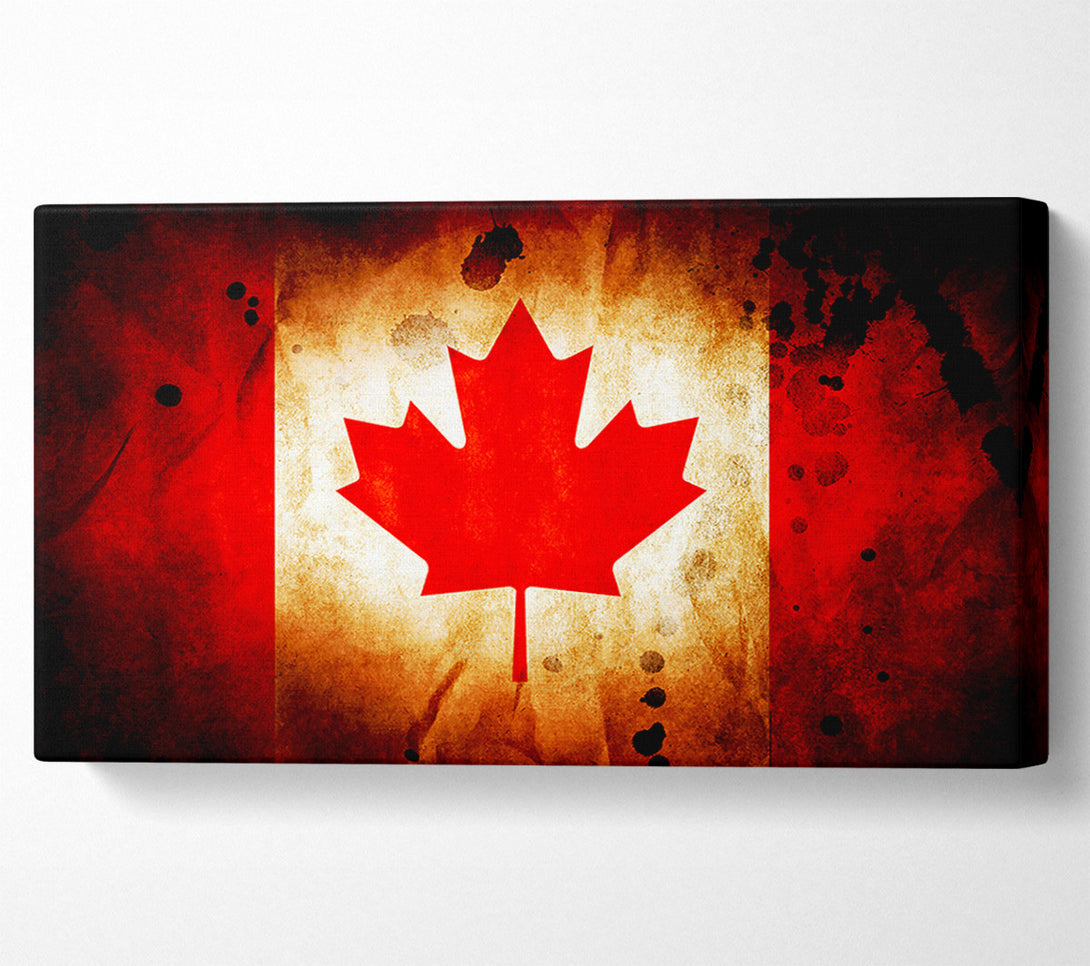  A Canvas Print of Canadian Flag Grunge Canvas Art