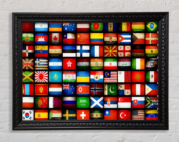 Flags Of The World Framed Print