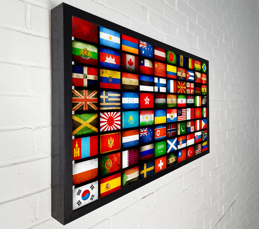  A Canvas Print of Flags Of The World Canvas Print
