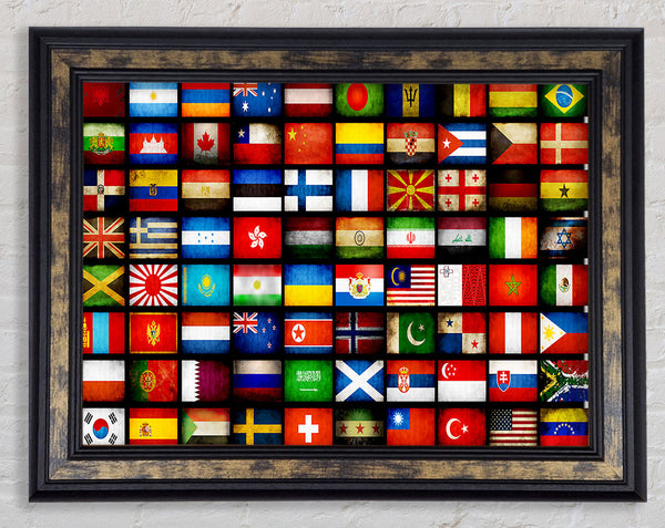 Flags Of The World Framed Print