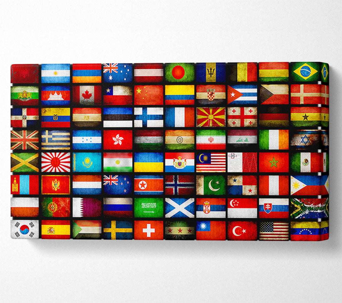  A Canvas Print of Flags Of The World Canvas Print