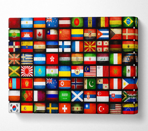  A Canvas Print of Flags Of The World Canvas Print