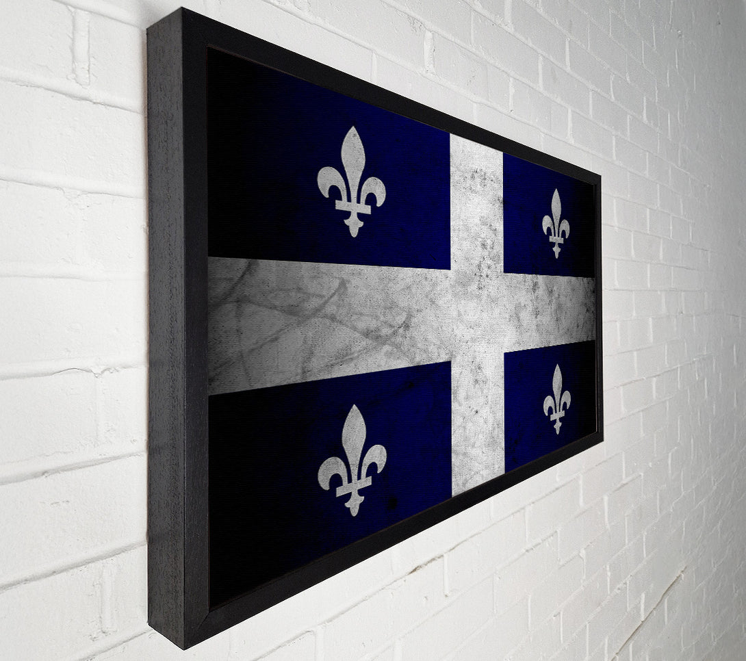  A Canvas Print of Quebec Grunge Flag Canvas Art