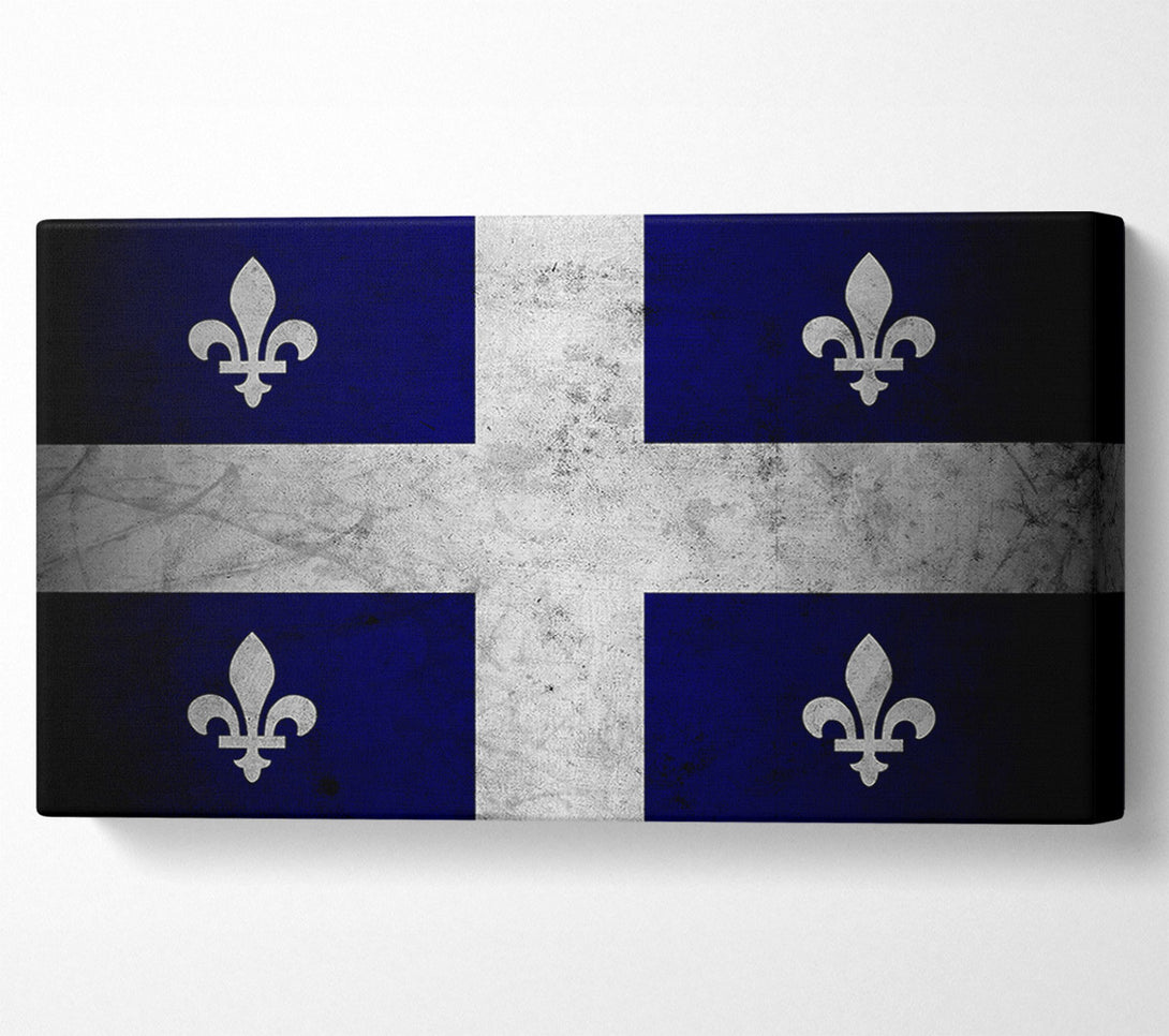  A Canvas Print of Quebec Grunge Flag Canvas Art