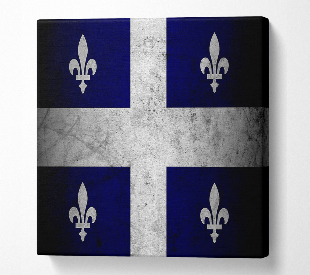  A Canvas Print of Quebec Grunge Flag Canvas Art
