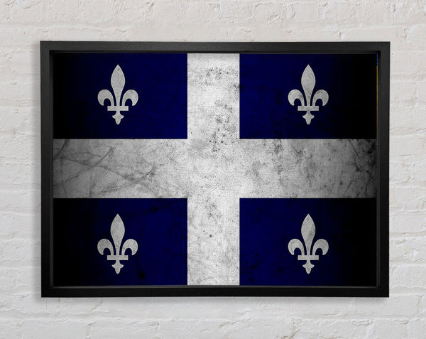 Quebec Grunge Flag Framed Print