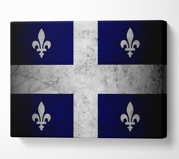  A Canvas Print of Quebec Grunge Flag Canvas Art