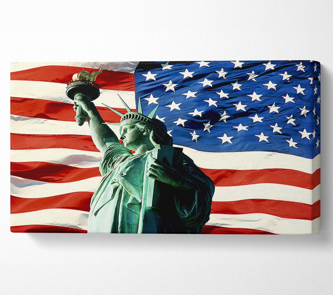  A Canvas Print of Stars And Stripes With Lady Liberty Canvas Print