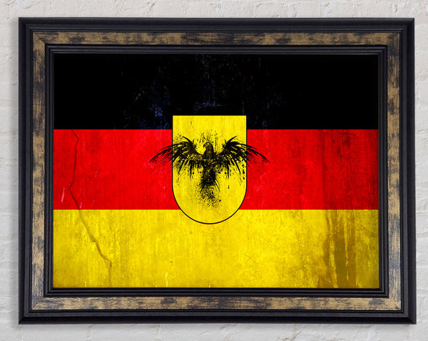 German Flag Eagle Framed Print