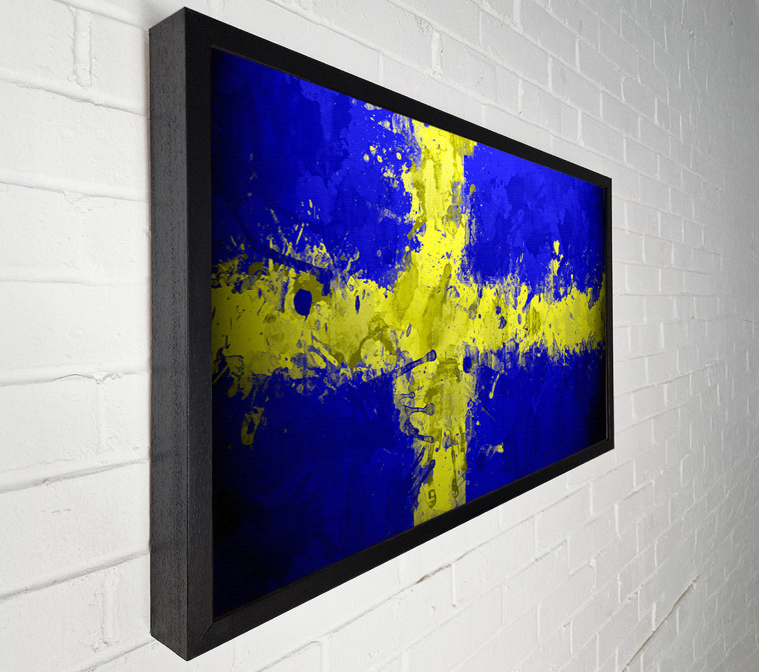  A Canvas Print of Sweden Grunge Flag Canvas Wall Art