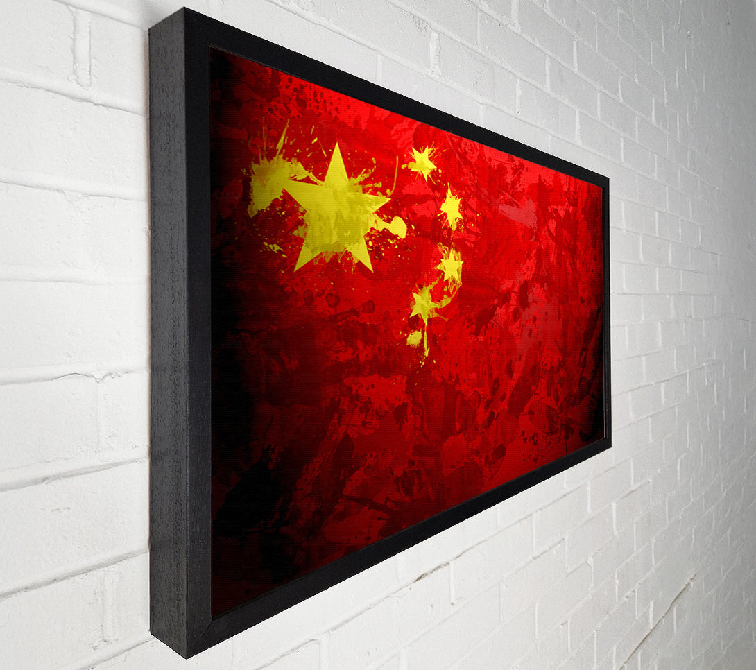  A Canvas Print of China Flag Grunge Canvas Wall Art
