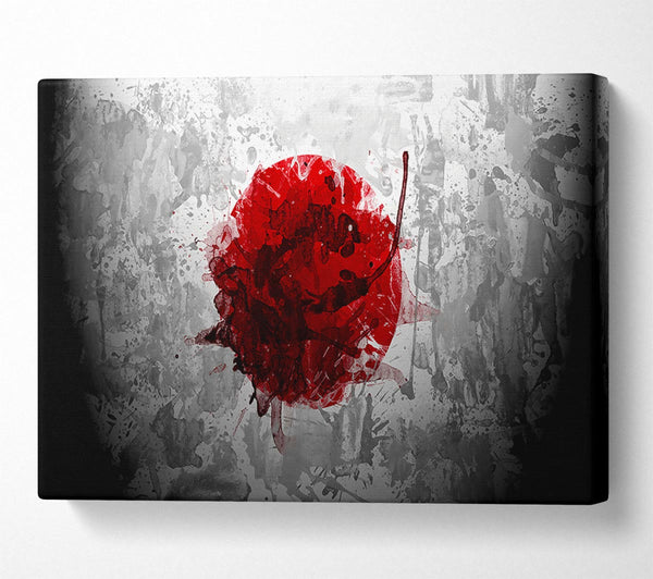  A Canvas Print of Japan Grunge Flag Canvas Print