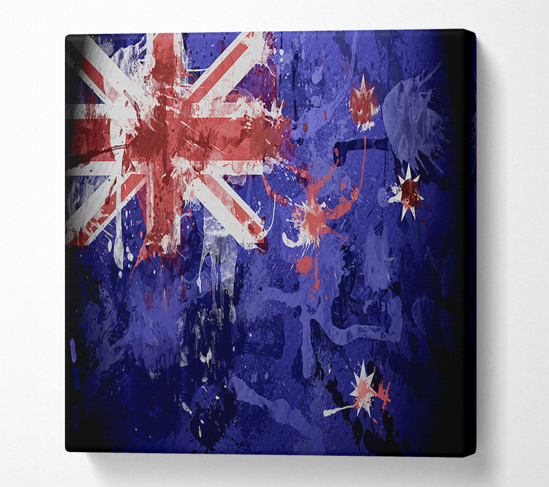  A Canvas Print of New Zealand Flag Grunge Canvas Print