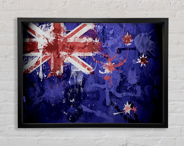 New Zealand Flag Grunge Framed Print