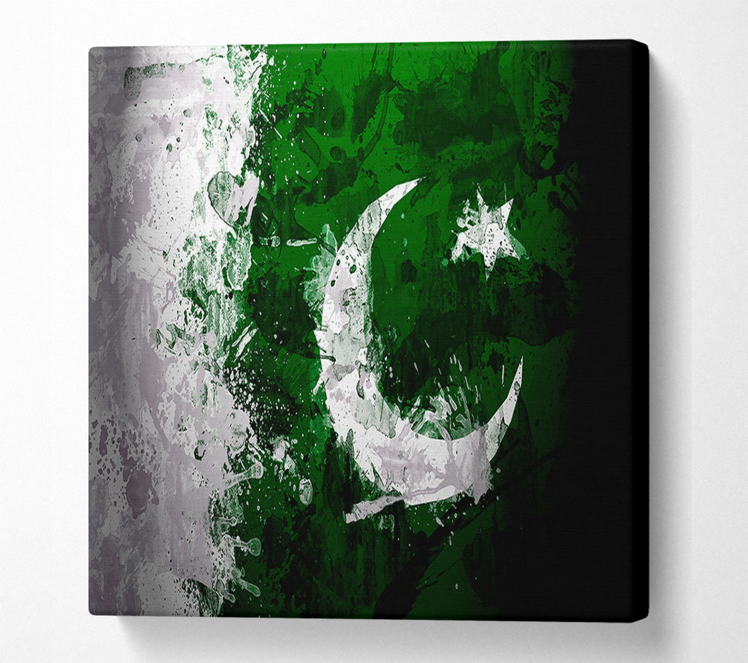  A Canvas Print of Pakistan Flag Grunge Canvas Art