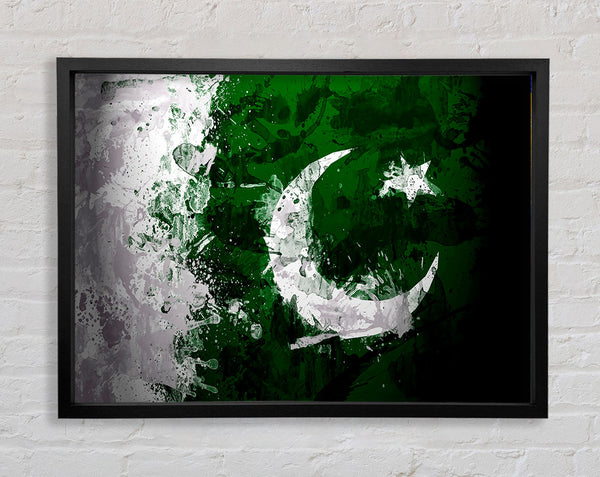 Pakistan Flag Grunge Framed Print
