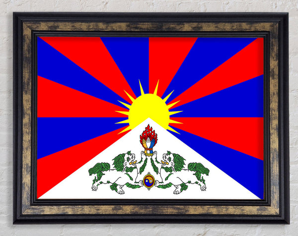 Tibetan Flag Framed Print