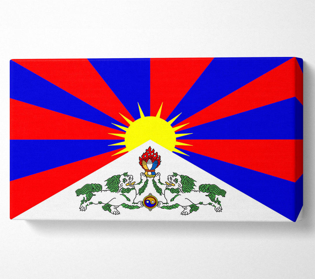  A Canvas Print of Tibetan Flag Canvas Wall Art