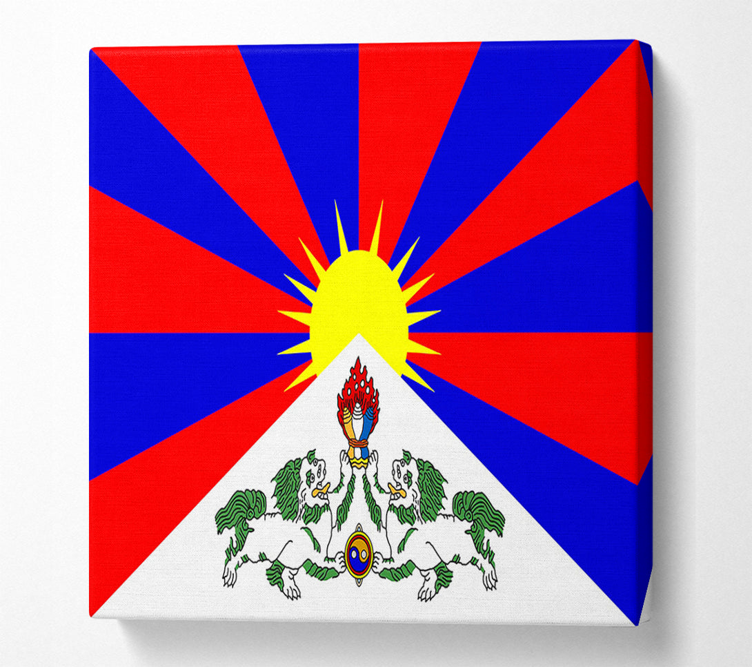 A Canvas Print of Tibetan Flag Canvas Wall Art