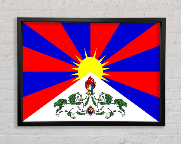 Tibetan Flag Framed Print