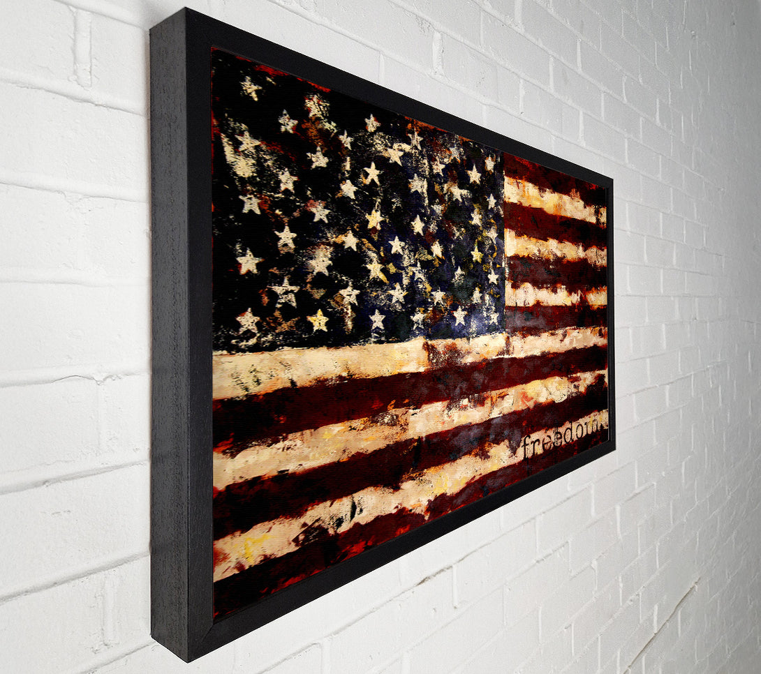  A Canvas Print of Freedom Flag Usa Canvas Print