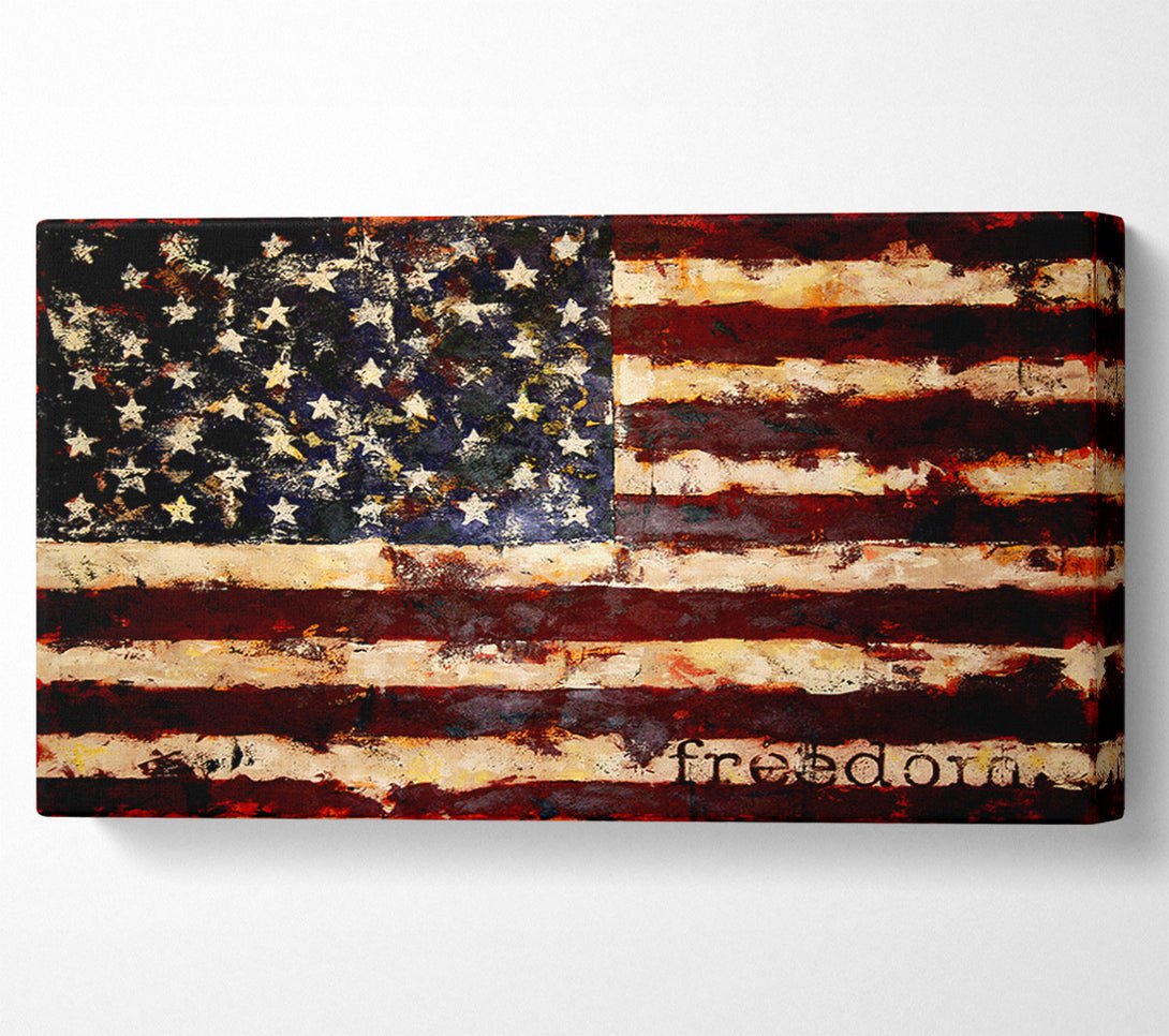  A Canvas Print of Freedom Flag Usa Canvas Print