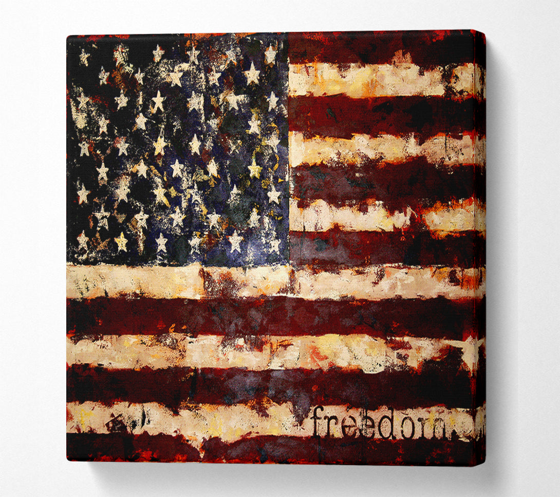  A Canvas Print of Freedom Flag Usa Canvas Print