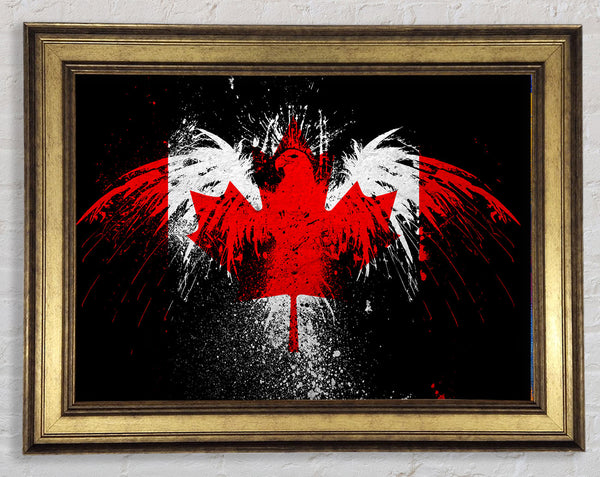 Canadian Eagle Flag Framed Print