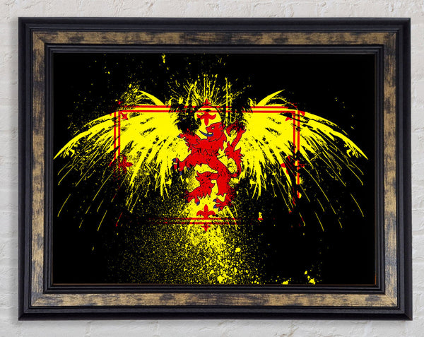 Welsh Flag Eagle Framed Print