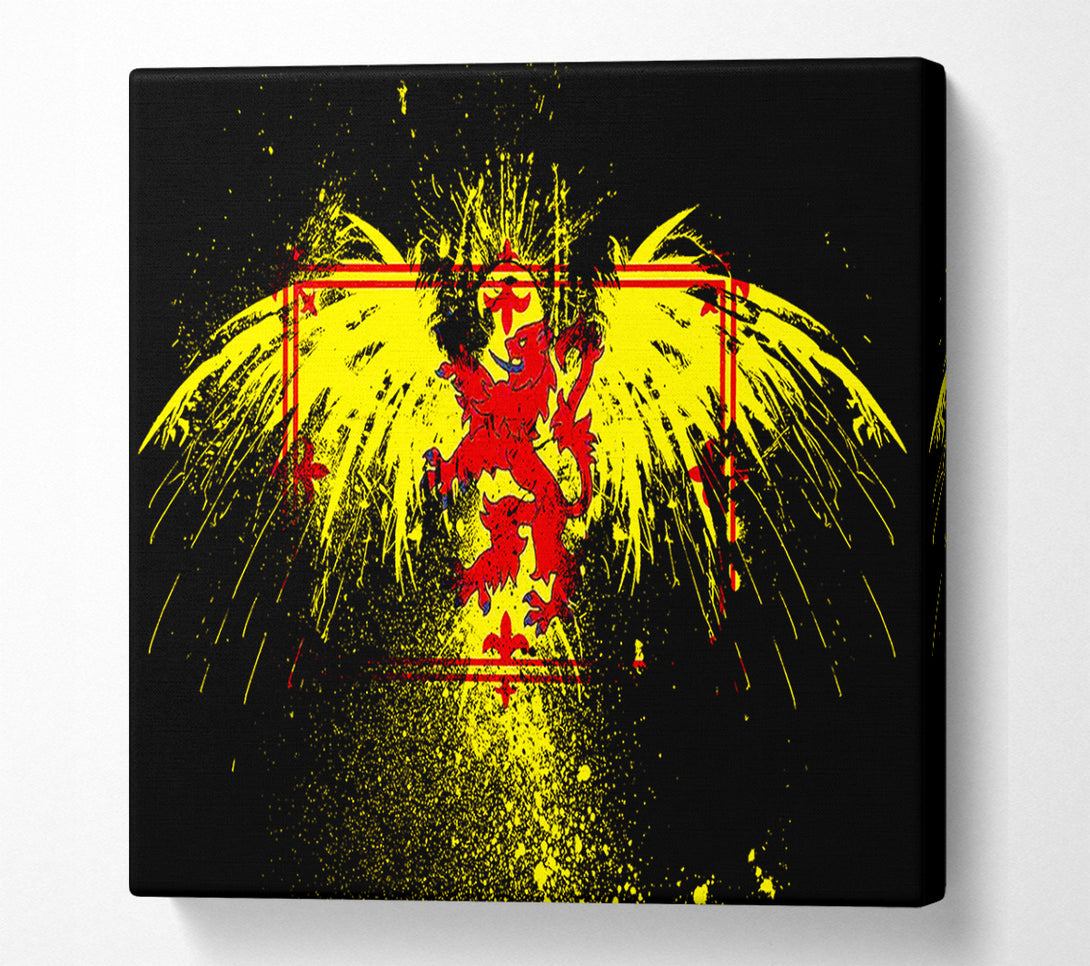  A Canvas Print of Welsh Flag Eagle Canvas Art