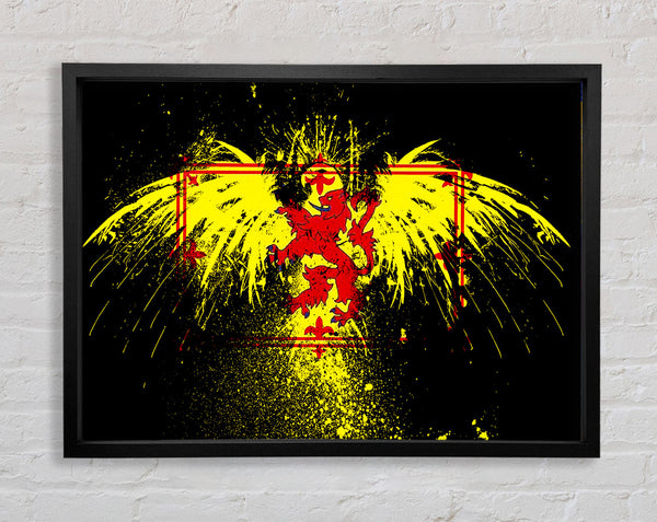 Welsh Flag Eagle Framed Print