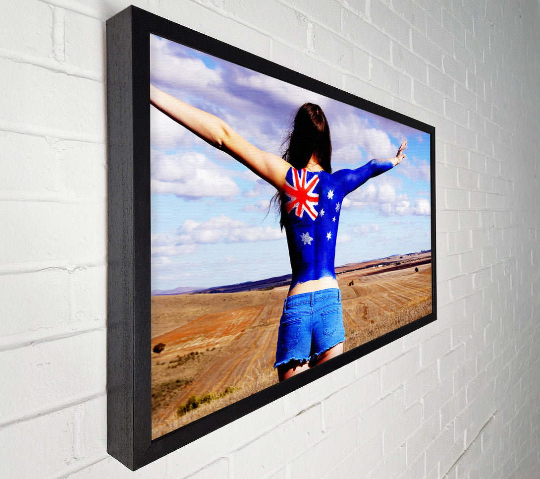  A Canvas Print of Australian Flag Woman Canvas Art