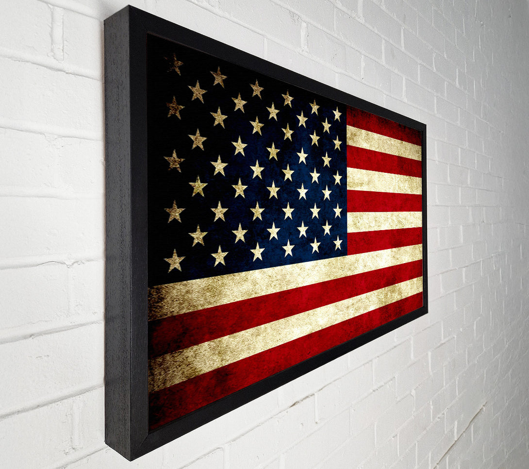  A Canvas Print of Grunge Flag Of America Canvas Print