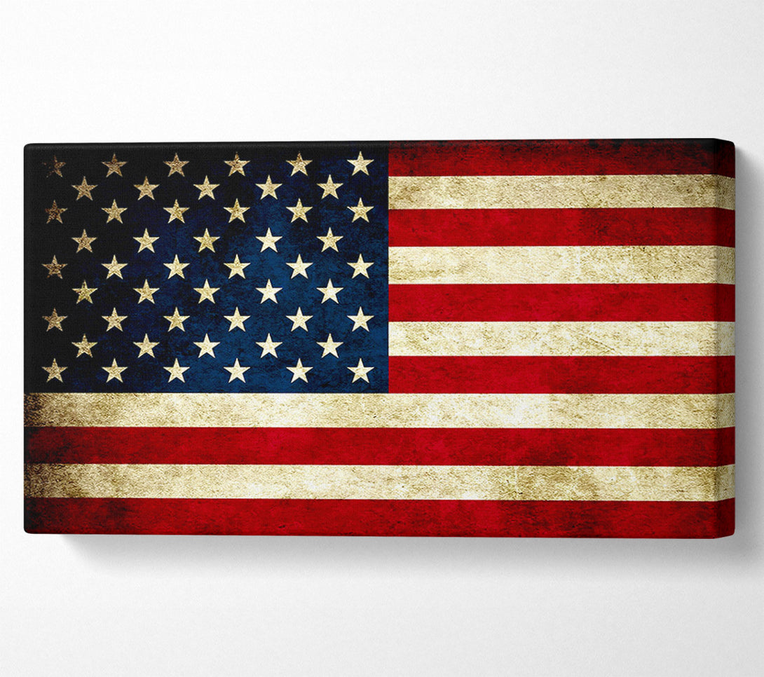  A Canvas Print of Grunge Flag Of America Canvas Print