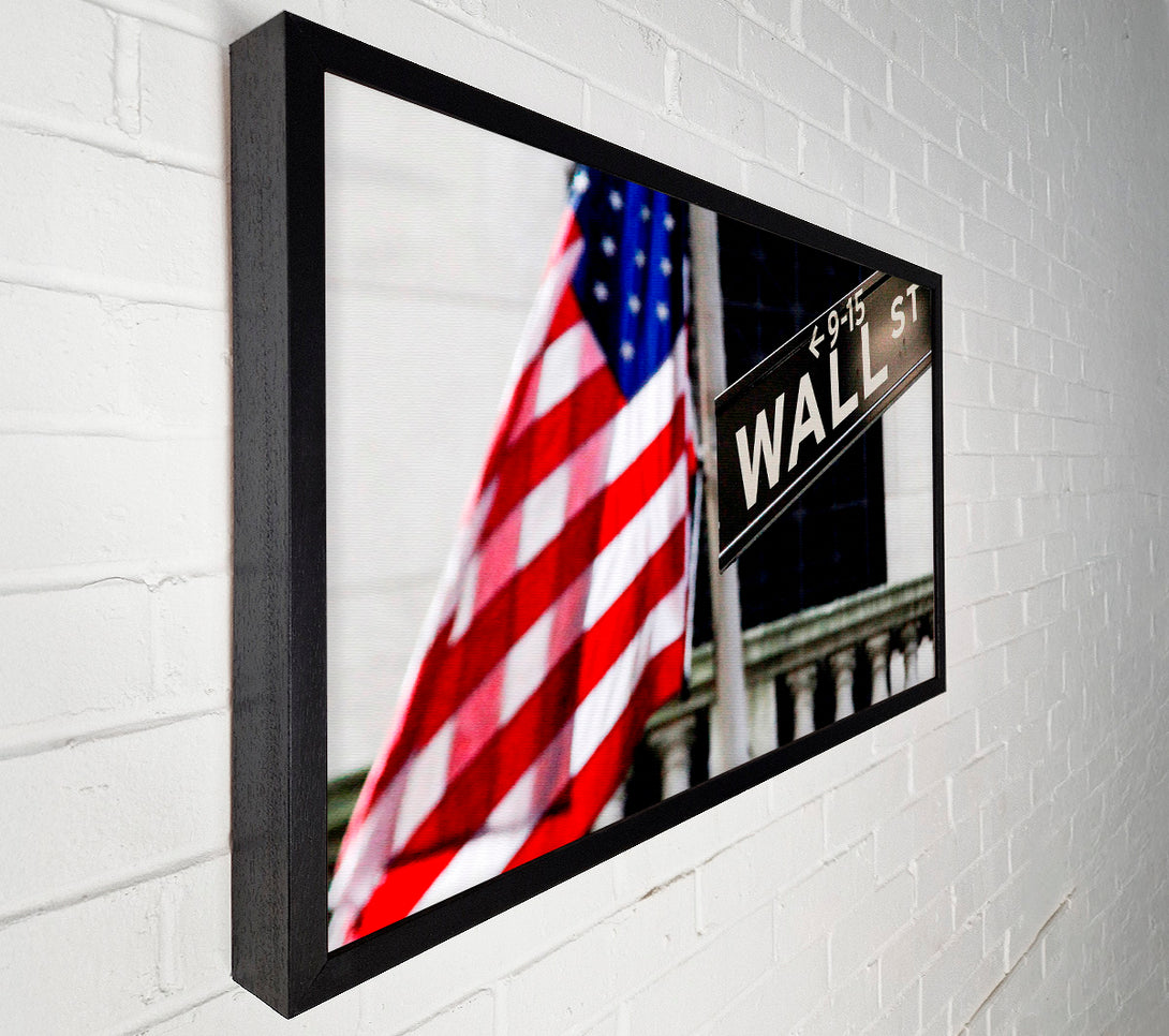  A Canvas Print of Wall Street Flag Canvas Print