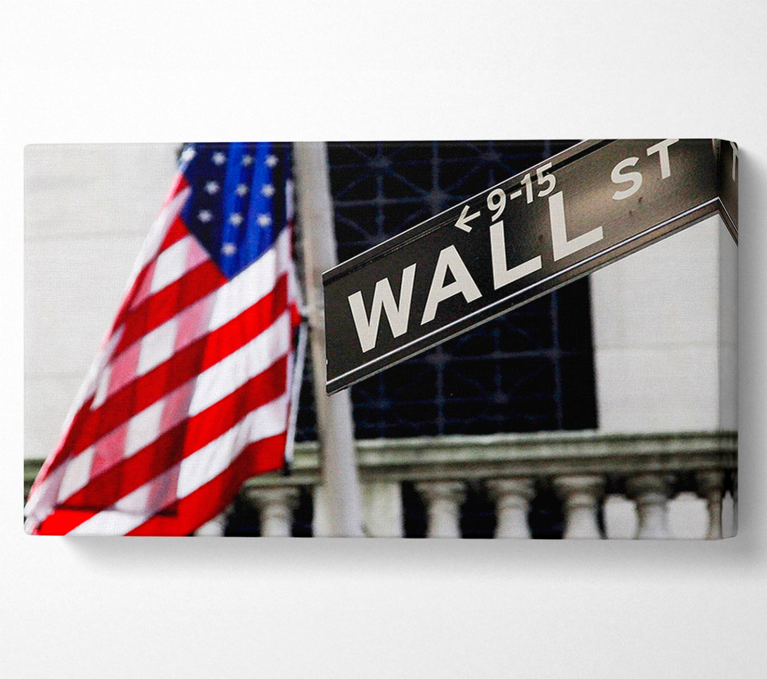  A Canvas Print of Wall Street Flag Canvas Print
