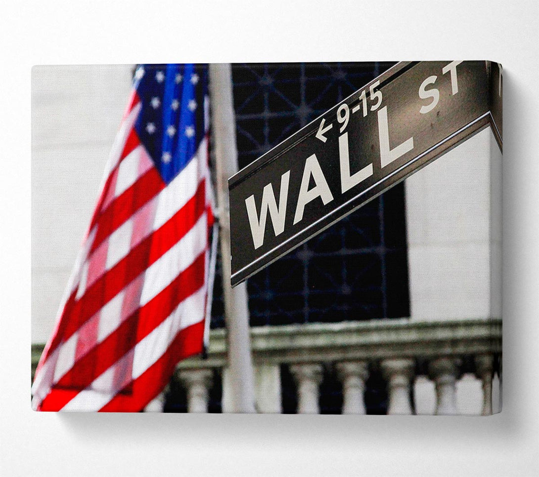  A Canvas Print of Wall Street Flag Canvas Print