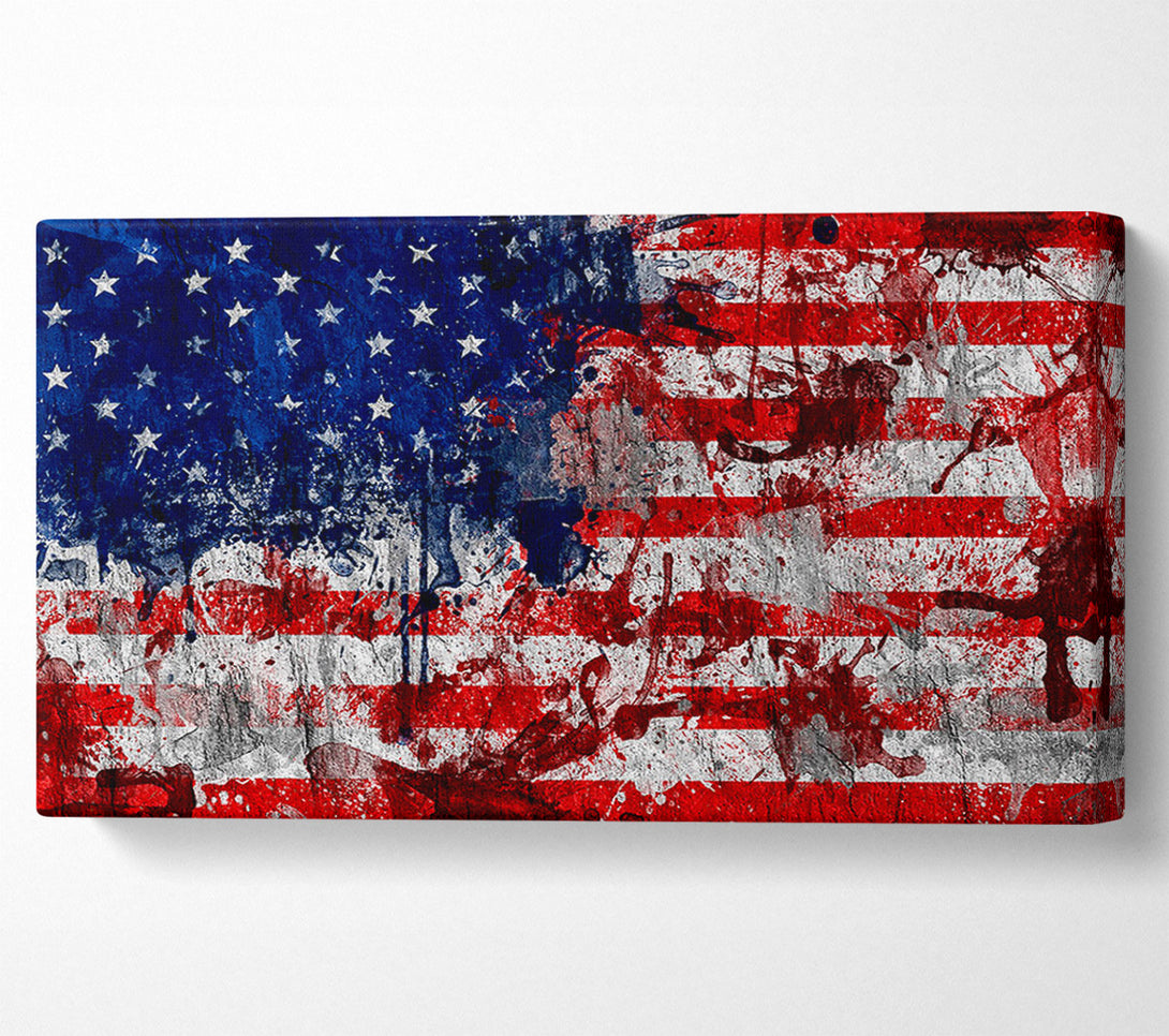  A Canvas Print of Usa American Flag Grunge Canvas Wall Art