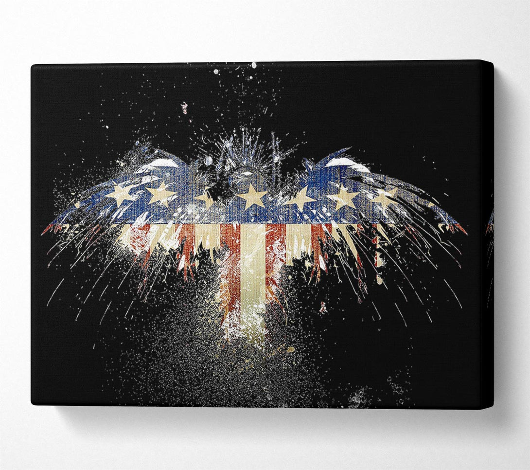  A Canvas Print of American Flag Eagle Canvas Wall Art